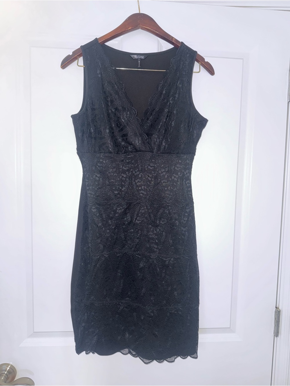 Daisy Fuentes Black Lace Midi Dress